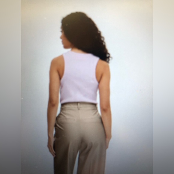 NWT SELECTED FEMME CROPPED SLEEVELESS TOP IN WASHED PURPLE - Picture 2 of 11